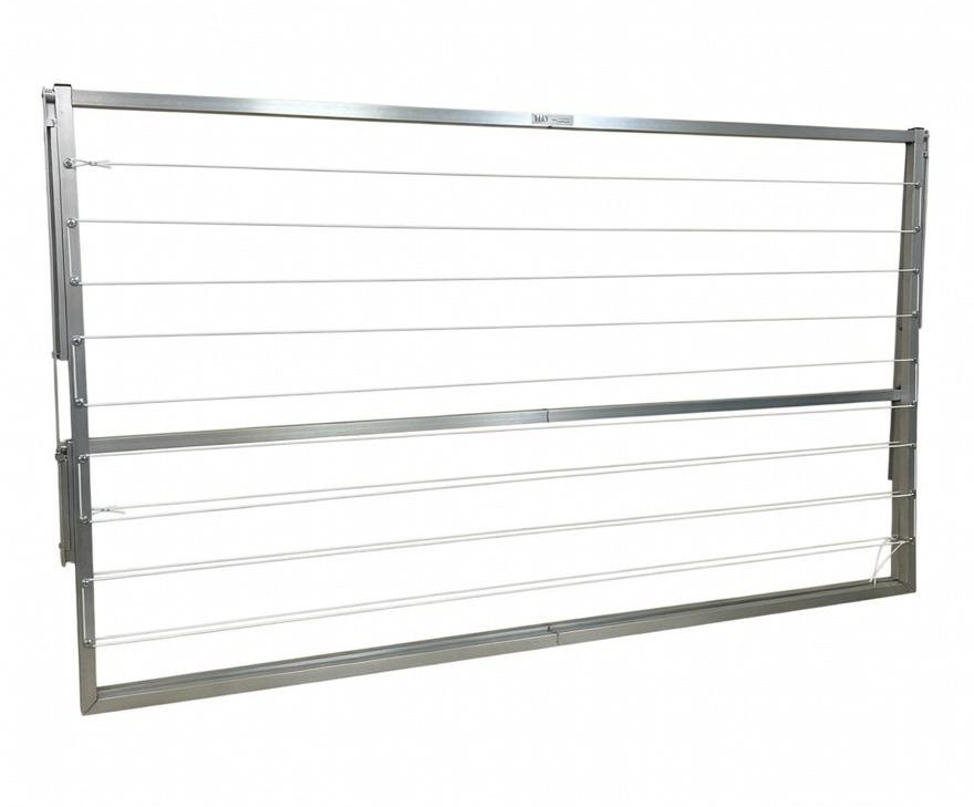 Double wall mounted washing line