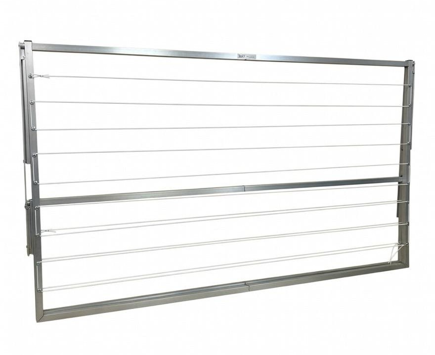 Double wall mounted washing line
