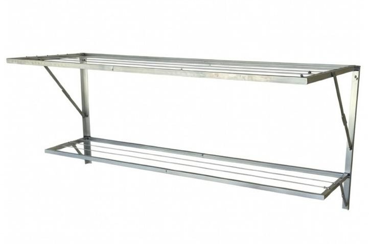 Double wall mounted washing line